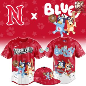 Nashville Sounds x Bluey Night Limited Edition Baseball Jersey 1