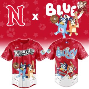 Nashville Sounds x Bluey Night Limited Edition Baseball Jersey 2
