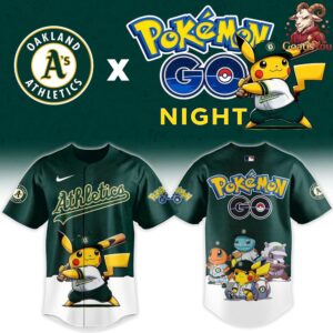Oakland Athletics x Pokemon GO Night Limited Edition Jersey 2