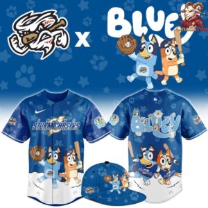 Omaha Storm Chasers x Bluey Night Limited Edition Baseball Jersey 1
