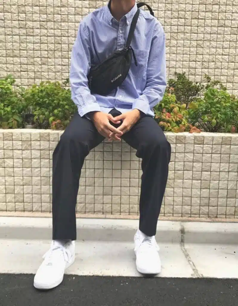 Pairing Air Force 1s with Slacks