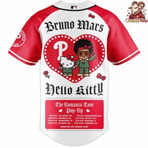 Philadelphia Phillies x Bruno Mars x Hello Kitty x The Romantic Tour Jersey 3