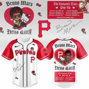 Pittsburgh Pirates x Bruno Mars x Hello Kitty x The Romantic Tour Jersey