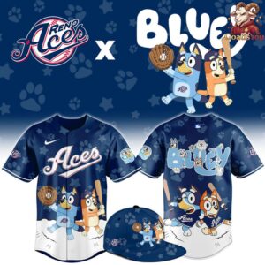 Reno Aces x Bluey Night Limited Edition Baseball Jersey 1