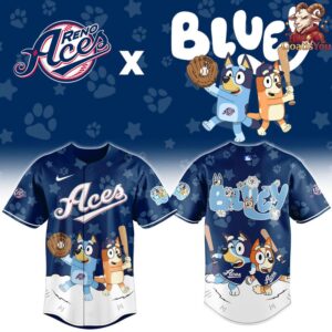 Reno Aces x Bluey Night Limited Edition Baseball Jersey 2