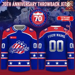 Rochester Americans 70th Anniversary Throwback Limited Edition Jersey