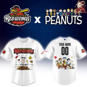 Rochester Red Wings Peanuts Night Limited Edition Jersey 2