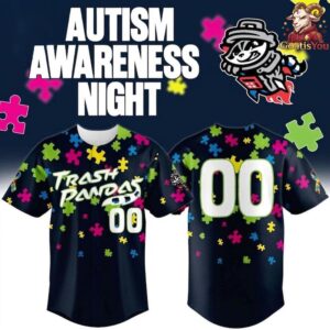 Rocket City Trash Pandas Autism Awareness Night Limited Edition Jersey