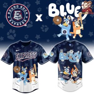 Round Rock Express x Bluey Night Limited Edition Baseball Jersey 2