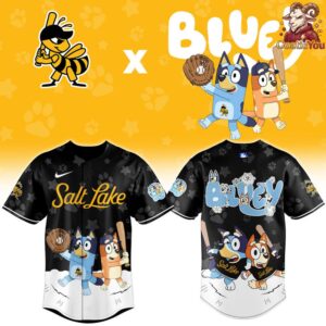Salt Lake Bees x Bluey Night Limited Edition Baseball Jersey 2