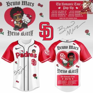 San Diego Padres x Bruno Mars x Hello Kitty x The Romantic Tour Jersey