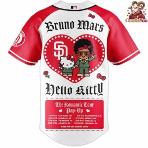 San Diego Padres x Bruno Mars x Hello Kitty x The Romantic Tour Jersey 3