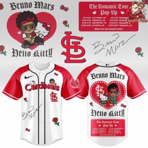 St. Louis Cardinals x Bruno Mars x Hello Kitty x The Romantic Tour Jersey