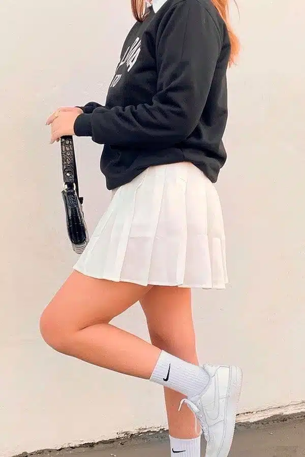 Styling Nike Air Force 1s with Skirts
