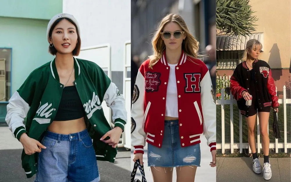 Styling a varsity jacket with shorts
