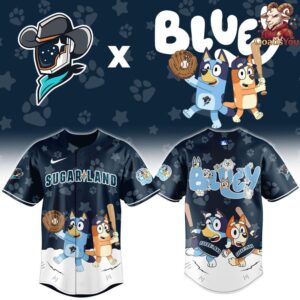 Sugar Land Space Cowboys x Bluey Night Limited Edition Baseball Jersey 2