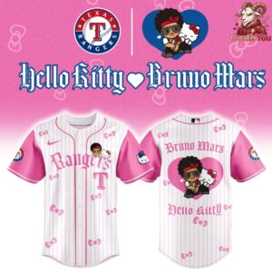 Texas Rangers x Bruno Mars x Hello Kitty Limited Edition Jersey