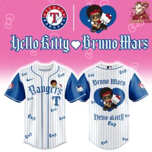 Texas Rangers x Bruno Mars x Hello Kitty Limited Edition Jersey 3