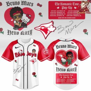 Toronto Blue Jays x Bruno Mars x Hello Kitty x The Romantic Tour Jersey