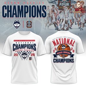UConn Huskies 2026 NCAA Men’s Basketball National Champions T-Shirt