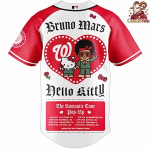 Washington Nationals x Bruno Mars x Hello Kitty x The Romantic Tour Jersey 3